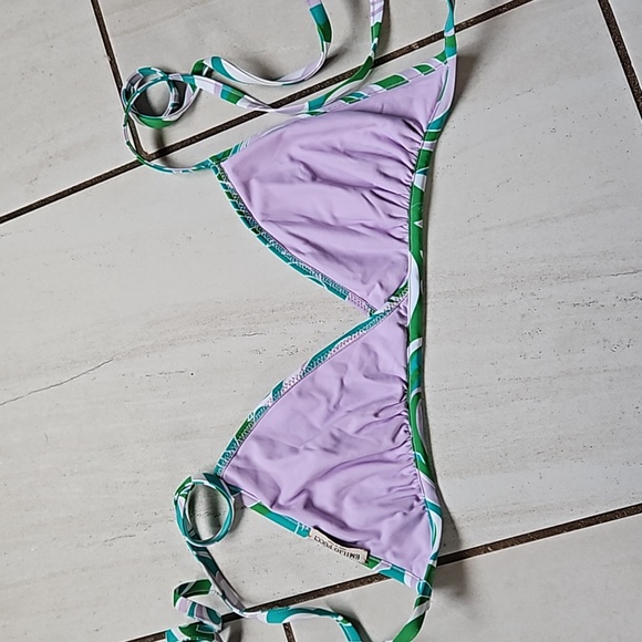 Emilio Pucci Albizia Print Bikini Triangle Top Foldover Bottoms [size 40] - Picture 10 of 10